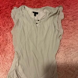 AB Studio Cream Blouse with Ruffle Sleeves